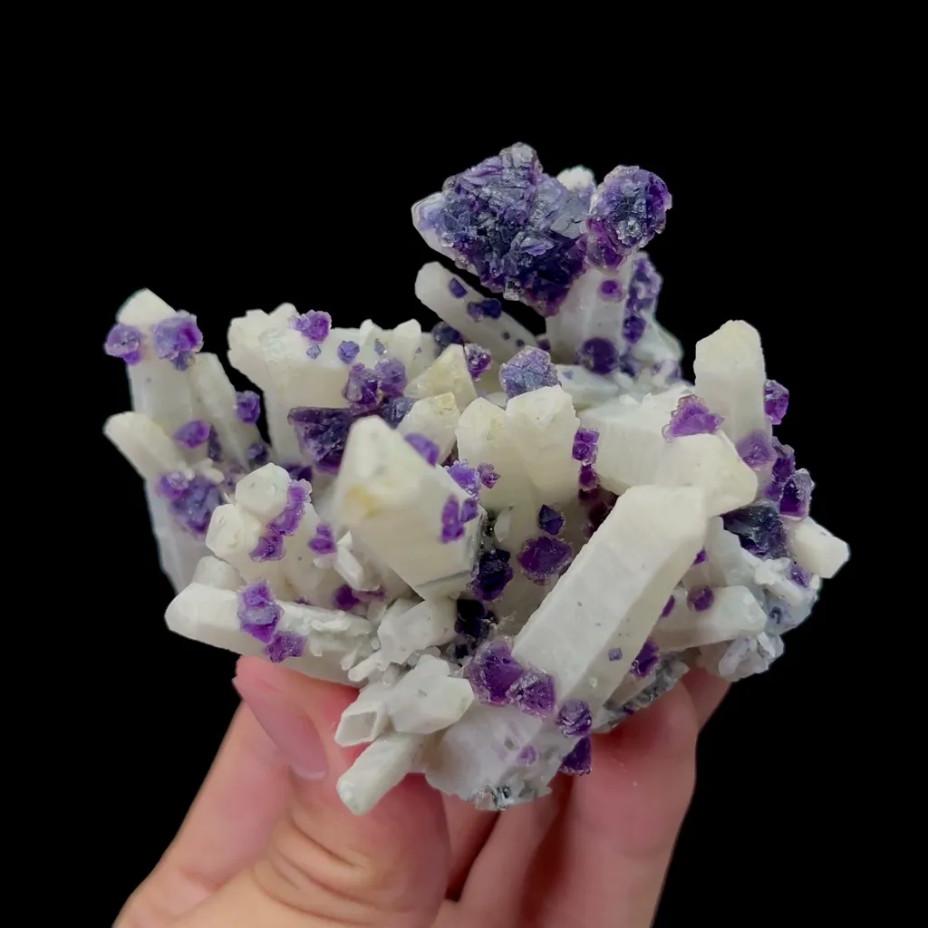 Natural Purple Fluorite and Candle Crystal Mineral Specimen,High Quality Specimen,INNER MONGOLIA,CHINA(70*60*60mm) - image 4
