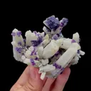 Natural Purple Fluorite and Candle Crystal Mineral Specimen,High Quality Specimen,INNER MONGOLIA,CHINA(70*60*60mm) - image 1