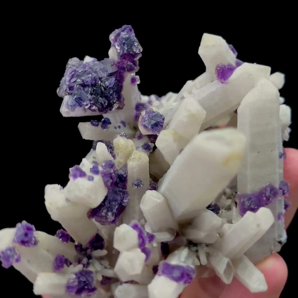 Natural Purple Fluorite and Candle Crystal Mineral Specimen,High Quality Specimen,INNER MONGOLIA,CHINA(70*60*60mm) - image 3