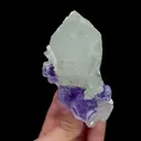 Natural Purple Fluorite and Clear Quartz Cluster, Mineral Specimen:Shizhuyuan,Hunan (45*65*110MM) - image 6