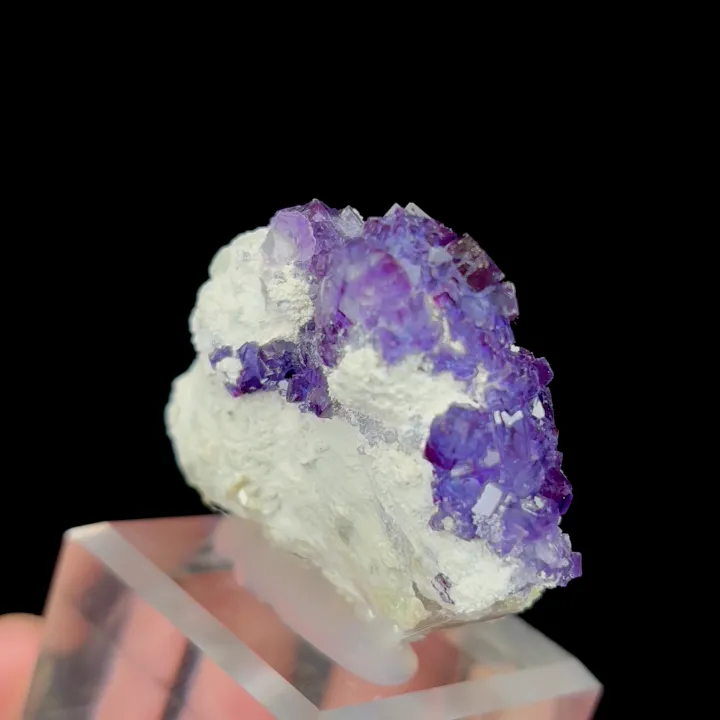 Natural Purple Fluorite and Clear Quartz, Mineral Specimen: Yaogangxian,Hunan (40*40*20MM) image