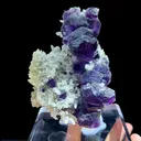Natural Purple Fluorite and Crystal Clusters Coexist comes from Shangbao,Neimenggu 85*50*120MM - image 1