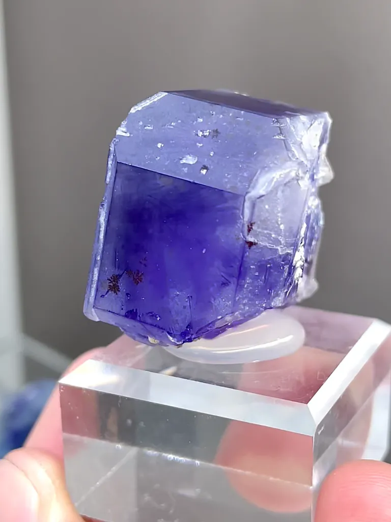 Natural Purple Fluorite and Crystal Coexist comes from Yaogangxian,Hunan 52*15*20MM - image 3