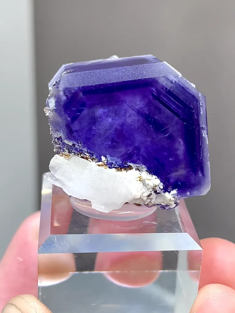 Natural Purple Fluorite and Crystal Coexist comes from Yaogangxian,Hunan 52*15*20MM - image 2