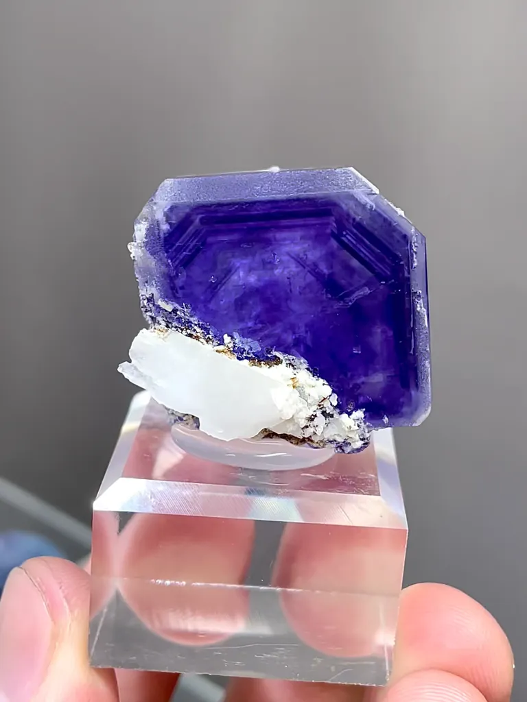 Natural Purple Fluorite and Crystal Coexist comes from Yaogangxian,Hunan 52*15*20MM - image 4