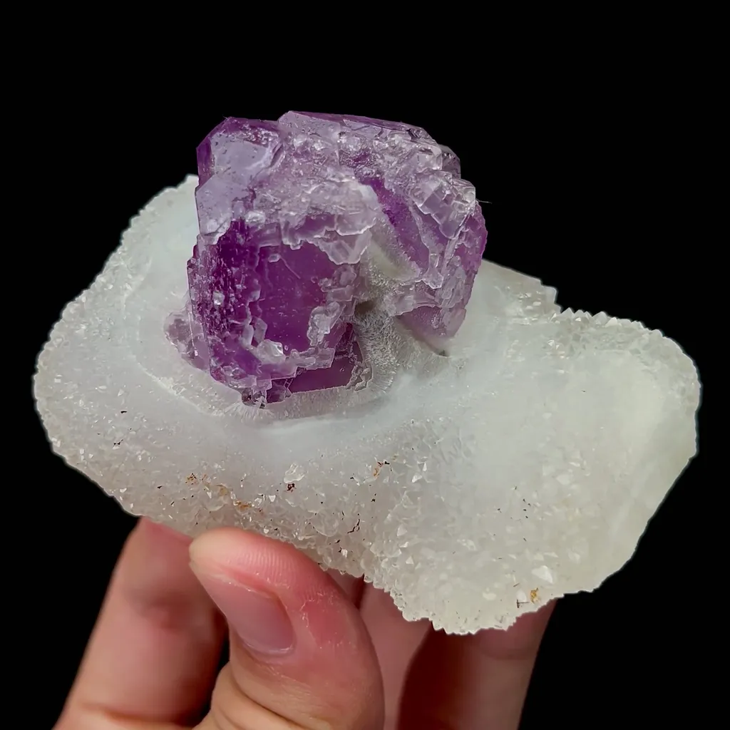 Natural Purple Fluorite and Crystal Mineral Specimen,High Quality Specimen,JIANGXI,CHINA(80*52*48mm) - image 4