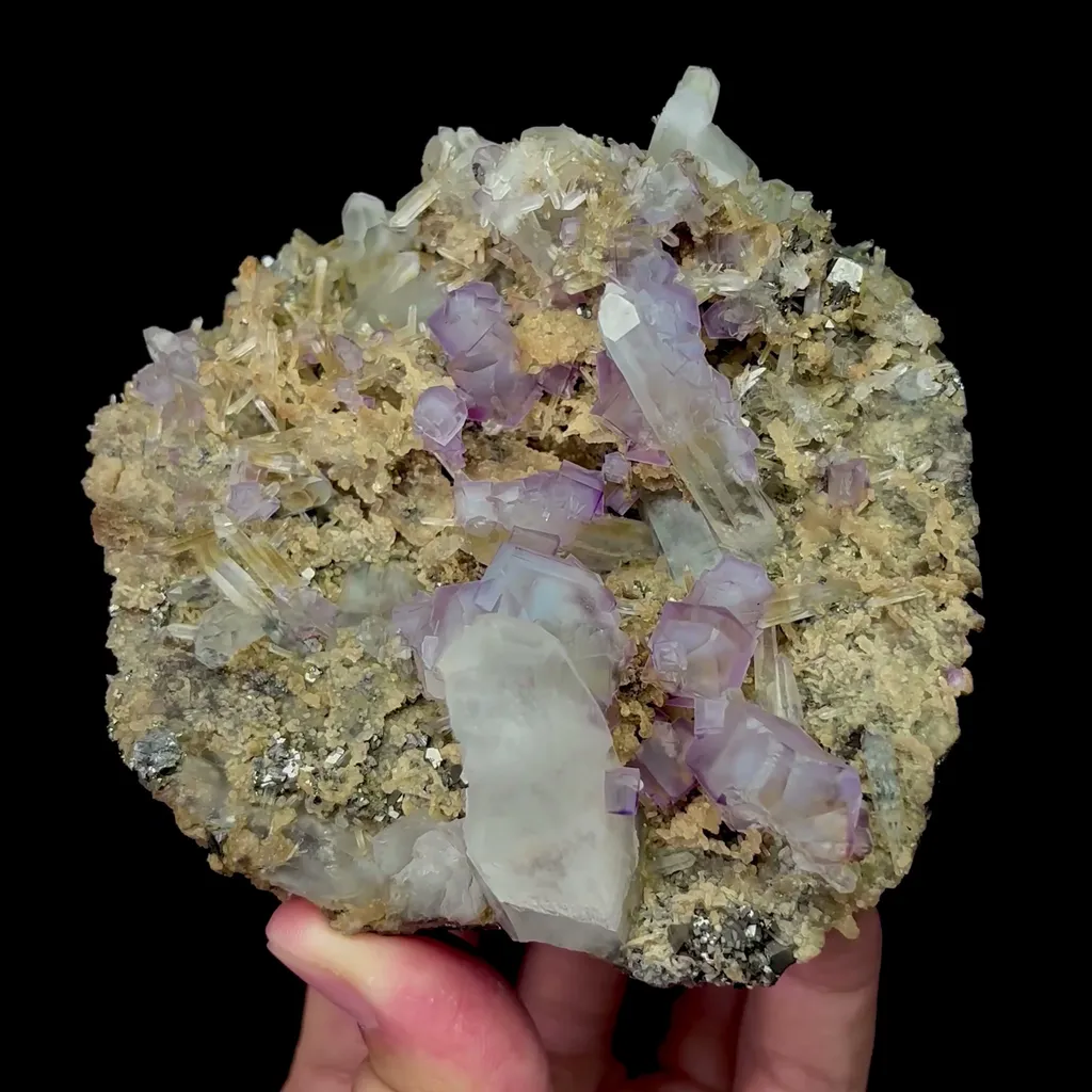 Natural Purple Fluorite and Crystal Mineral Specimen,High Quality Specimen,YAO GANG XIAN,HUNAN,CHINA(103*100*51mm) image