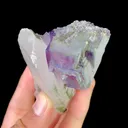 Natural Purple Fluorite and Crystal Mineral Specimen,High Quality Stepped Specimen:YAOGANGXIAN (76*55*60mm) - image 3