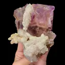 Natural Purple Fluorite and Crystal,Octahedron Mineral Specimen:HUANGGANGLIANG (120*85*85mm) - image 4