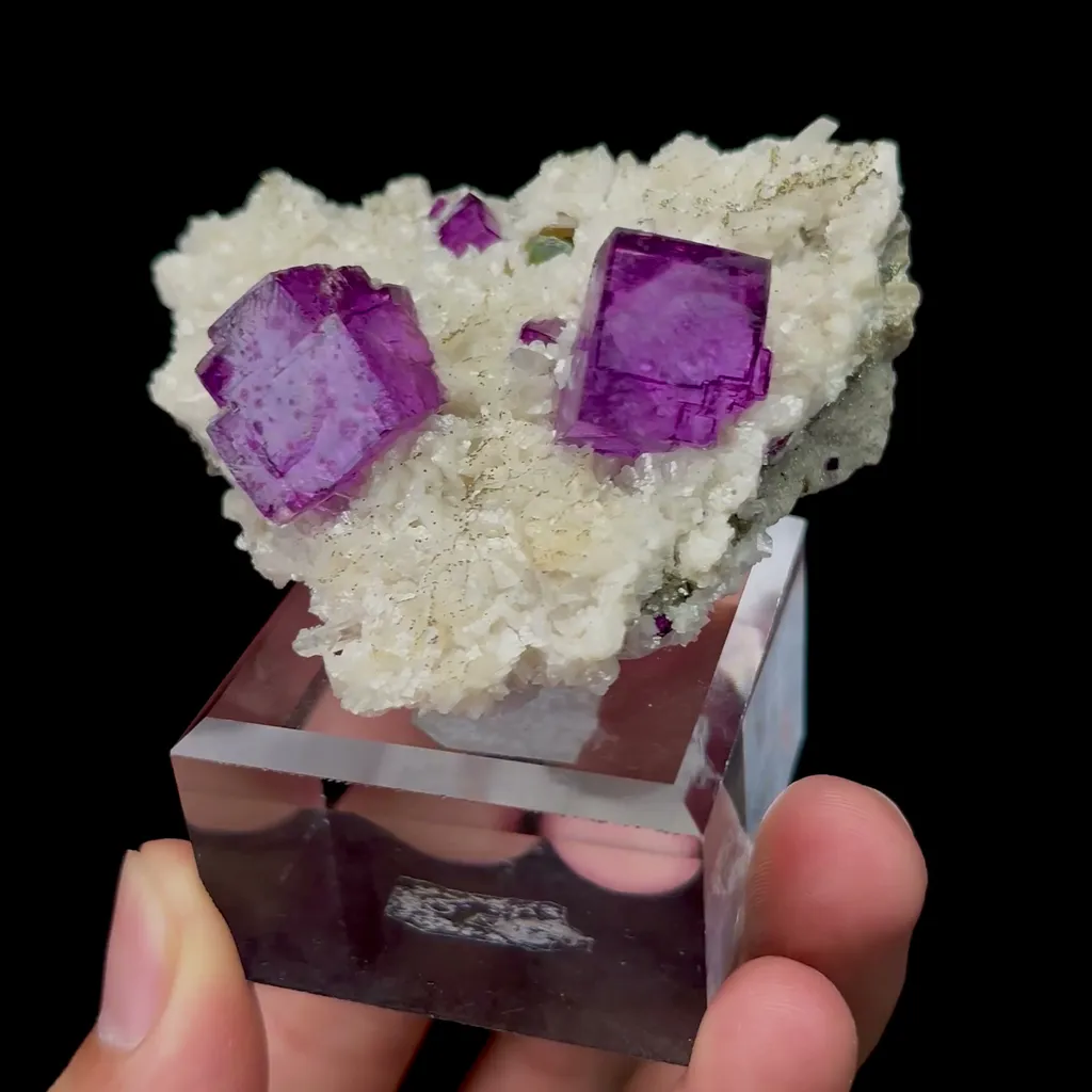 Natural Purple Fluorite and Dolomite and Pyrite Mineral Specimen,High Quality Specimen,YAO GANG XIAN,HUNAN,CHINA(63*50*30mm) - image 2