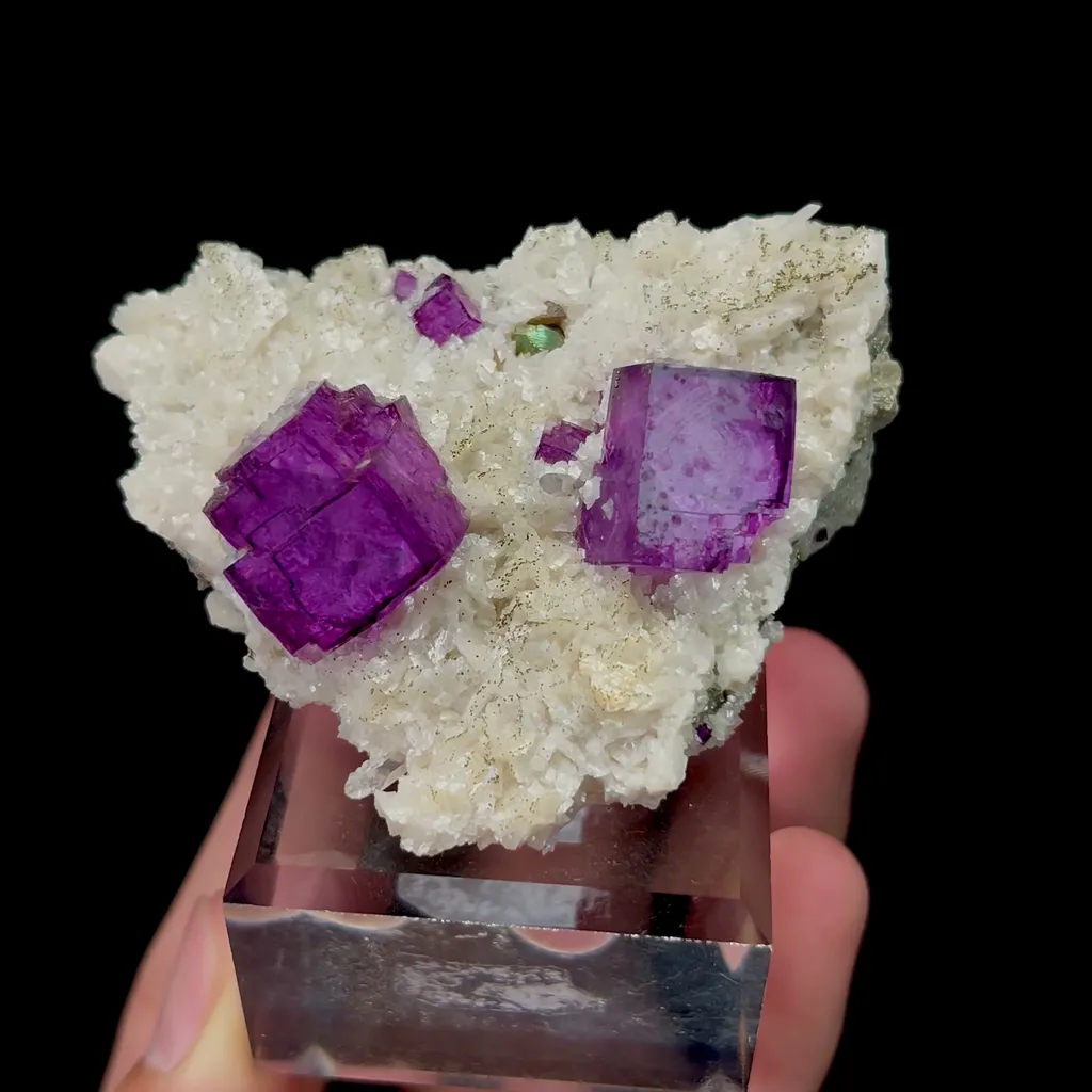Natural Purple Fluorite and Dolomite and Pyrite Mineral Specimen,High Quality Specimen,YAO GANG XIAN,HUNAN,CHINA(63*50*30mm) - image 4