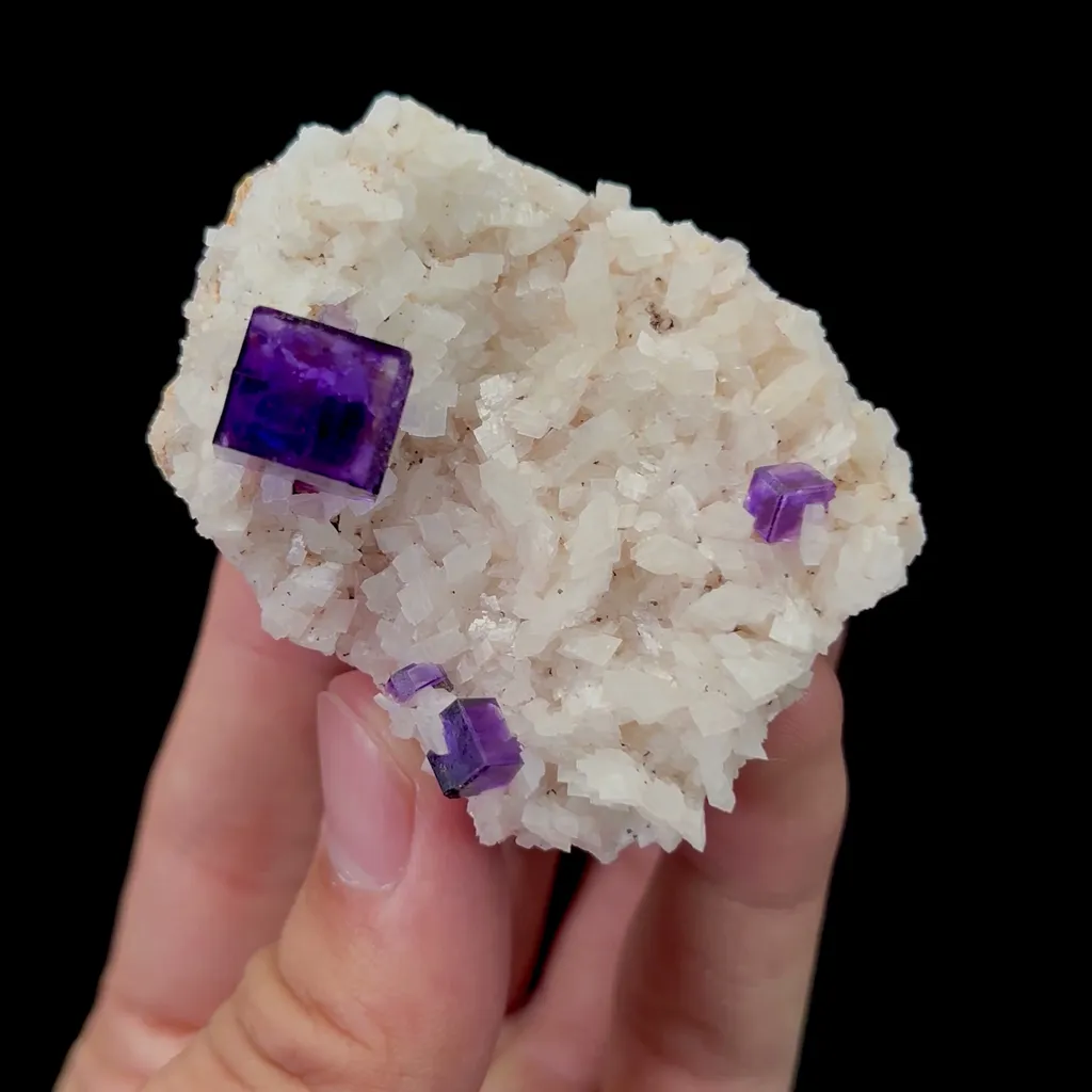 Natural Purple Fluorite and Dolomite Mineral Specimen,High Quality Specimen,XINJIANG,CHINA(54*46*33mm) - image 4