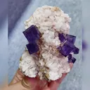 Natural Purple Fluorite and Dolomite Symbiosis comes from Xinjiang,China 80*90*50MM - image 3