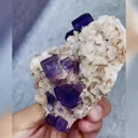 Natural Purple Fluorite and Dolomite Symbiosis comes from Xinjiang,China 80*90*50MM - image 4
