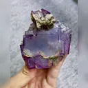 Natural Purple Fluorite and Dolomite Symbiosis comes from Yaogangxian,Hunan 60*70*65MM - image 1