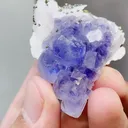 Natural Purple Fluorite and Flaky Calcite coexist comes from Yaogangxian,Hunan 35*50*20MM - image 3