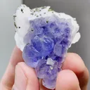 Natural Purple Fluorite and Flaky Calcite coexist comes from Yaogangxian,Hunan 35*50*20MM - image 2