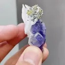 Natural Purple Fluorite and Flaky Calcite coexist comes from Yaogangxian,Hunan 35*50*20MM - image 5