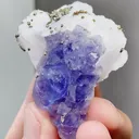 Natural Purple Fluorite and Flaky Calcite coexist comes from Yaogangxian,Hunan 35*50*20MM - image 1