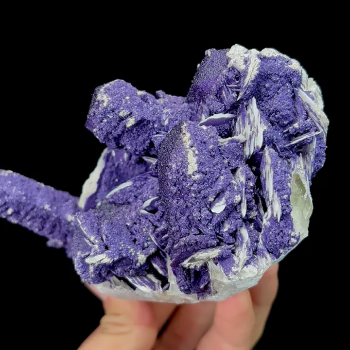 Natural Purple Fluorite and Flaky Calcite, Mineral Specimen: Inner Mongolia,China (80*125*100MM) - image 4