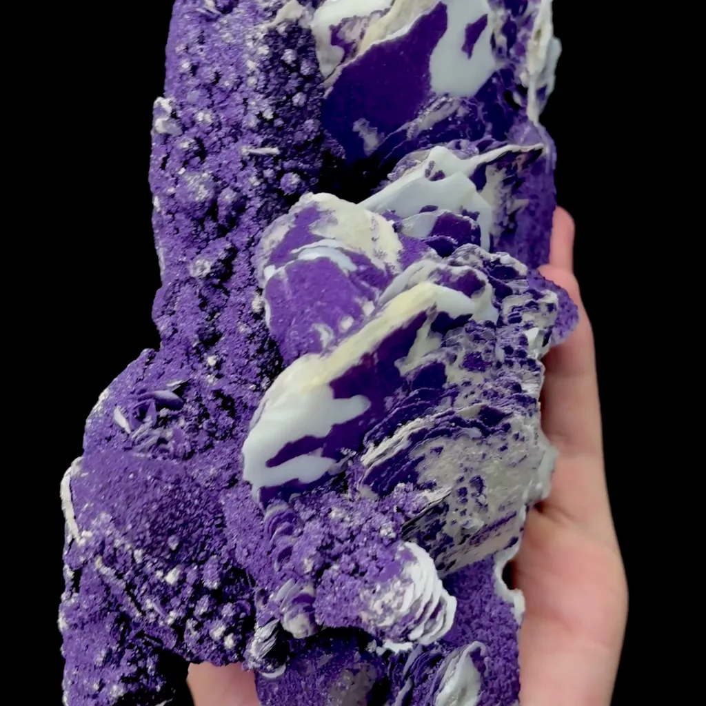 Natural Purple Fluorite and Flaky Calcite Mineral Specimen,High Quality Specimen,HUANGGANG LIANG,INNER MONGOLIA,CHINA(201*102*100mm) - image 3