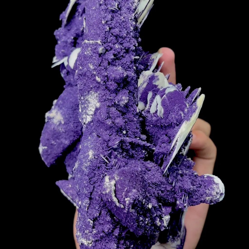 Natural Purple Fluorite and Flaky Calcite Mineral Specimen,High Quality Specimen,HUANGGANG LIANG,INNER MONGOLIA,CHINA(201*102*100mm) - image 4
