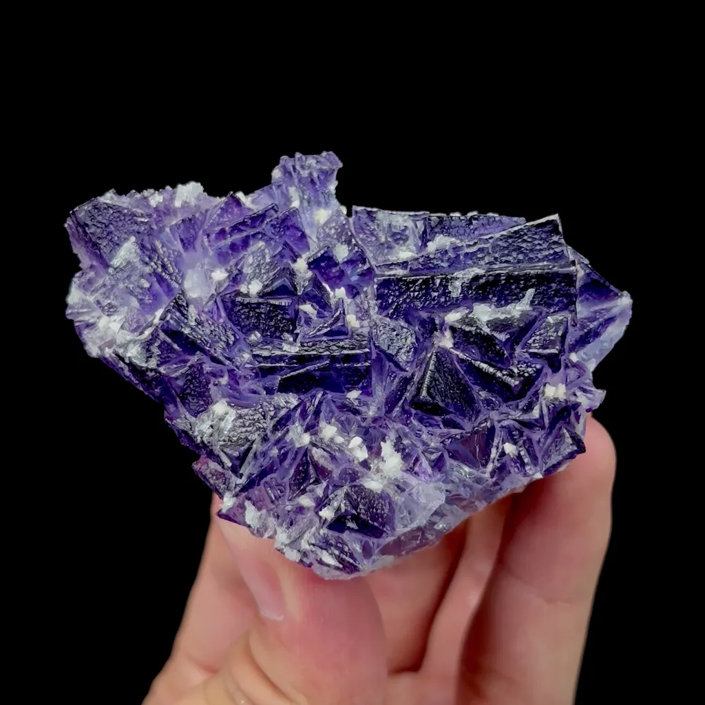 Natural Purple Fluorite and Gypsum Mineral Specimen,High Quality Specimen,GUIZHOU,CHINA(70*54*34mm) - image 4