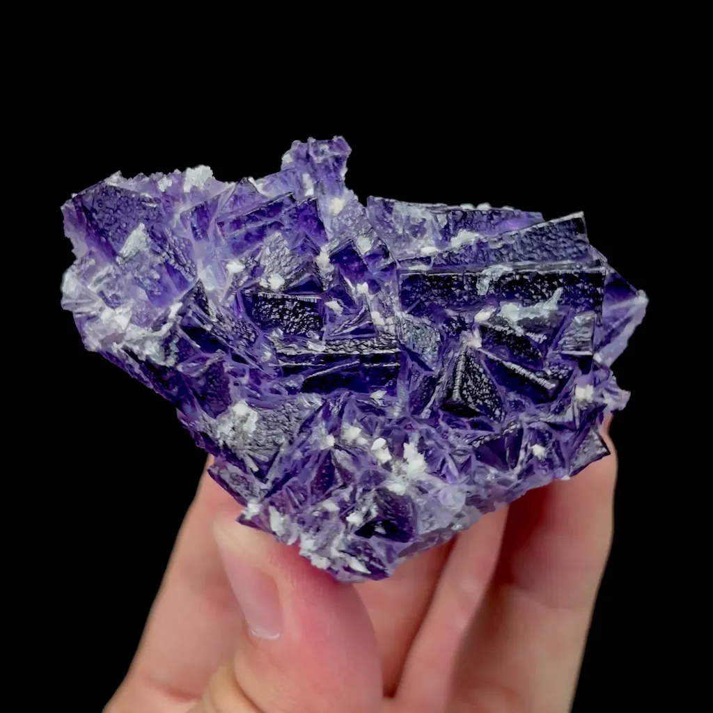 Natural Purple Fluorite and Gypsum Mineral Specimen,High Quality Specimen,GUIZHOU,CHINA(70*54*34mm) - image 2