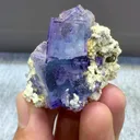 Natural Purple Fluorite and Mica comes from Yaogangxian,Hunan 40*25*30MM - image 1