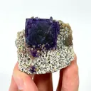 Natural Purple Fluorite and Mica, Mineral Specimen: Inner Mongolia,China (50*50*20MM) - image 4