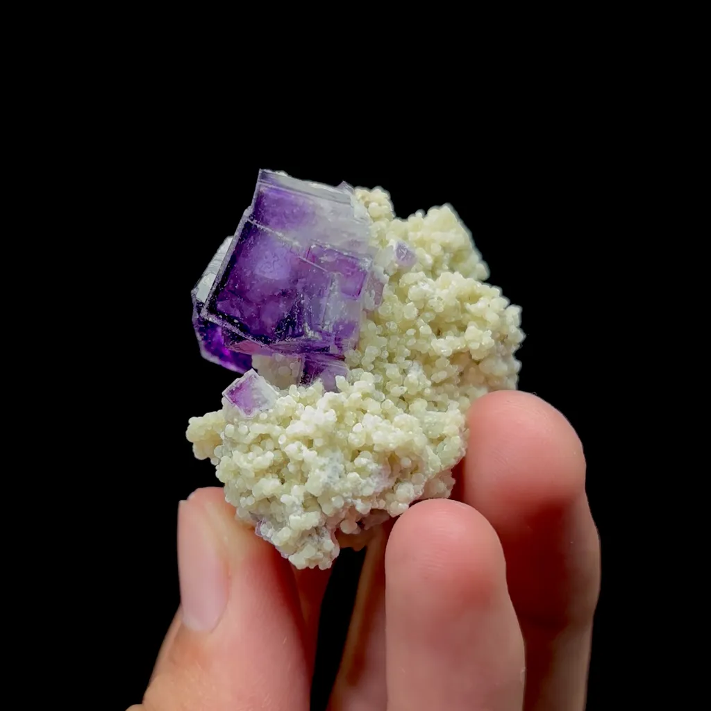 Natural Purple Fluorite and Mica Mineral Specimen,High Quality Specimen,YAO GANG XIAN,HUNAN,CHINA(39*45*27mm) - image 4