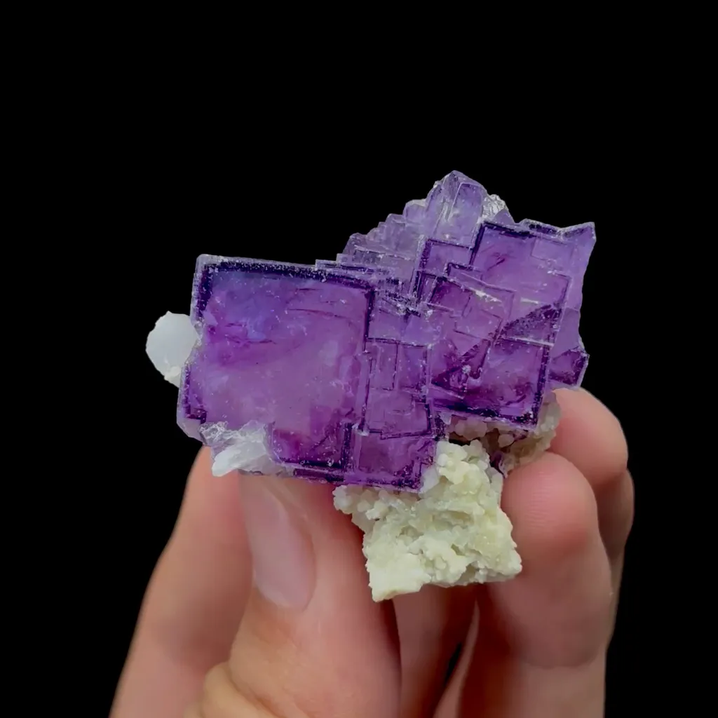 Natural Purple Fluorite and Mica Mineral Specimen,High Quality Specimen,YAO GANG XIAN,HUNAN,CHINA(44*40*21mm) image