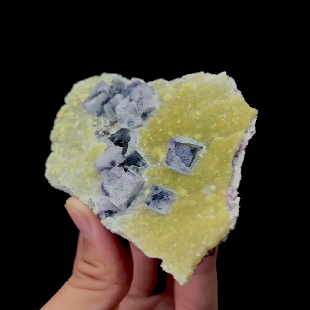 Natural Purple Fluorite and Mica Mineral Specimen,High Quality Specimen,YINDU,INNER MONGOLIA,CHINA(100*70*18mm) - image 5
