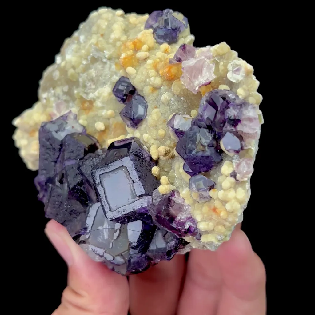 Natural Purple Fluorite and Mica Mineral Specimen,High Quality Specimen,YINDU,INNER MONGOLIA,CHINA(85*75*25mm) - image 3
