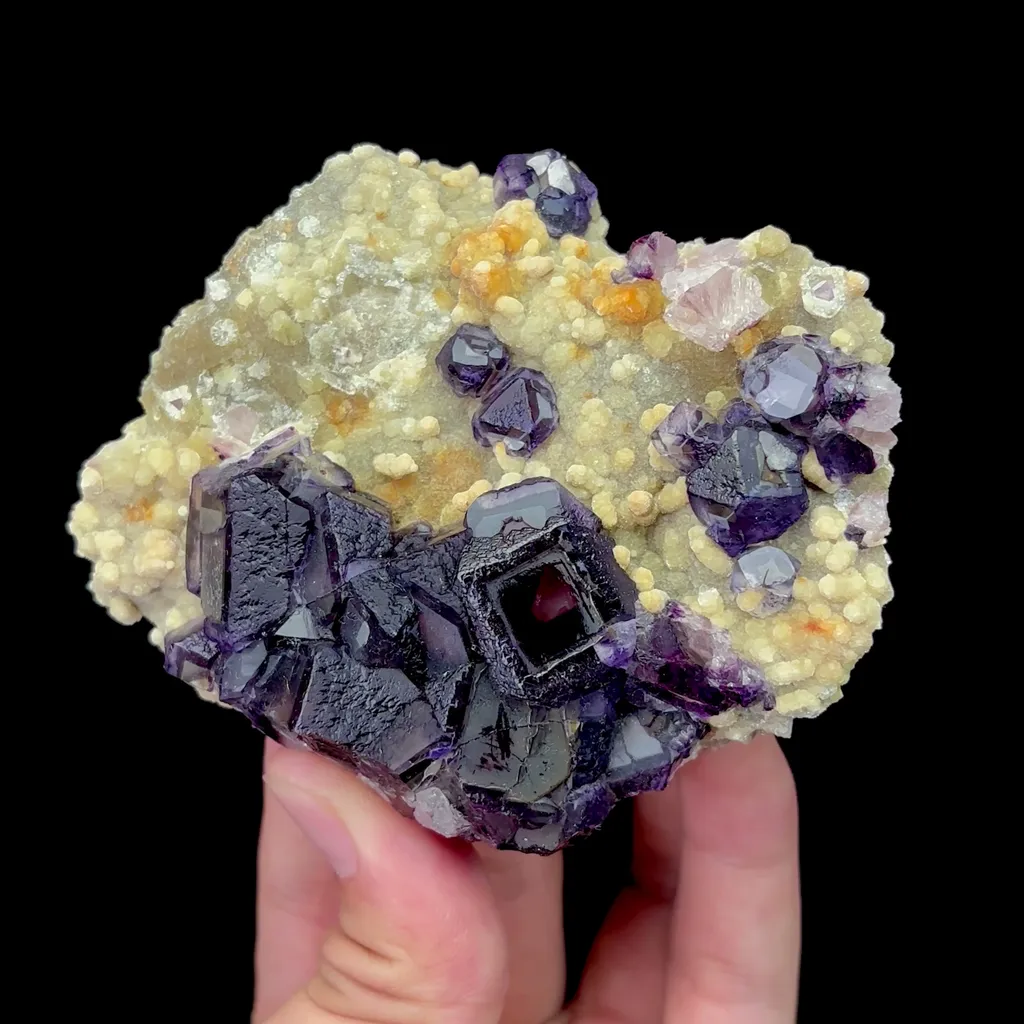Natural Purple Fluorite and Mica Mineral Specimen,High Quality Specimen,YINDU,INNER MONGOLIA,CHINA(85*75*25mm) - image 4