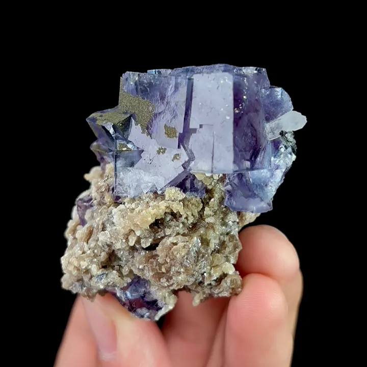 Natural Purple Fluorite and Mica, Mineral Specimen:Yaogangxian,Hunan (40*30*45MM) - image 2