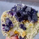 Natural Purple Fluorite and Mica Symbiosis comes from Yindu,Inner Mongolia 85*75*25MM - image 5