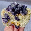 Natural Purple Fluorite and Mica Symbiosis comes from Yindu,Inner Mongolia 85*75*25MM - image 6