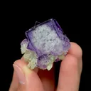 Natural Purple Fluorite and Mica,Ladder Pattern Mineral Specimen: YAOGANGXIAN (30*35*25mm) - image 4