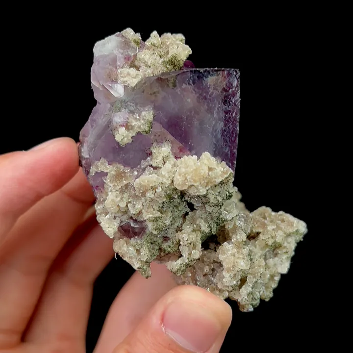 Natural Purple Fluorite and Mica,Mineral Specimen:YAOGANGXIAN,CHINA (70*65*49MM) - image 3