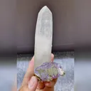 Natural Purple Fluorite and Pyrite and Clear Quartz Towers Symbiosis comes from Yaogangxian,Hunan 45*50*125MM - image 2