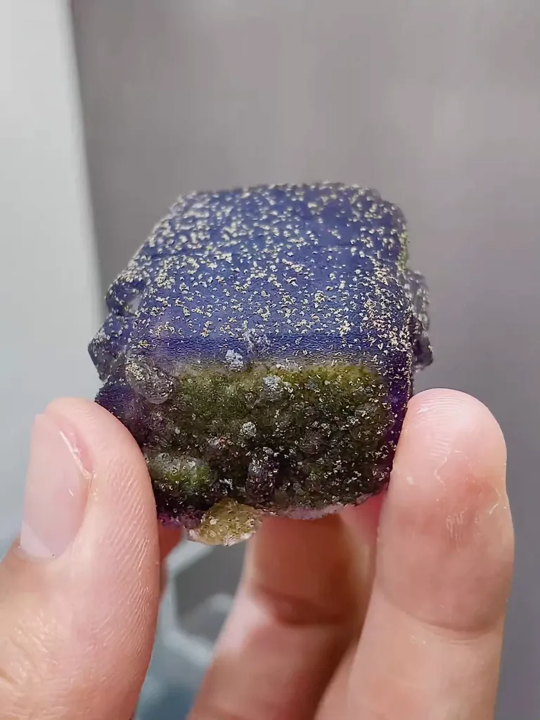 Natural Purple Fluorite and Pyrite comes from Yaogangxian,Hunan 35*30*40MM - image 2