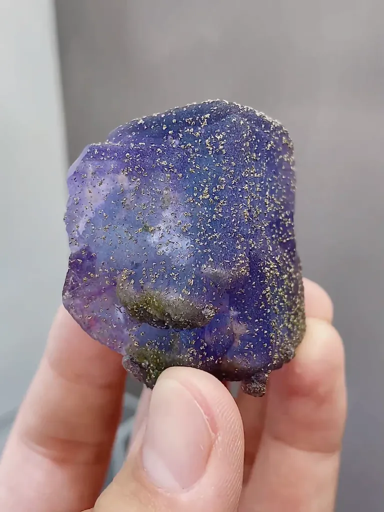 Natural Purple Fluorite and Pyrite comes from Yaogangxian,Hunan 35*30*40MM - image 4