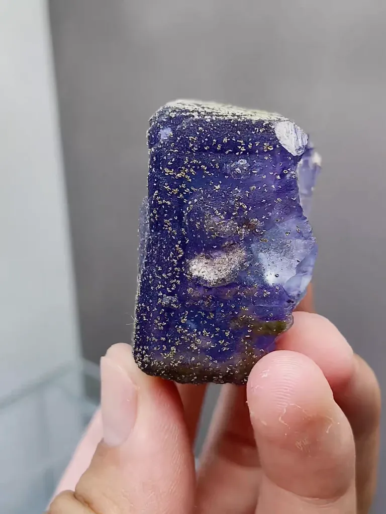 Natural Purple Fluorite and Pyrite comes from Yaogangxian,Hunan 35*30*40MM - image 3
