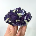 Natural Purple Fluorite and Pyrite Mica, Mineral Specimen:Yindu,Inner Mongolia (95*60*30MM) - image 1