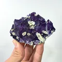 Natural Purple Fluorite and Pyrite Mica, Mineral Specimen:Yindu,Inner Mongolia (95*60*30MM) - image 2