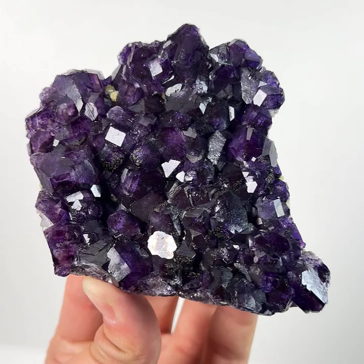 Natural Purple Fluorite and Pyrite, Mineral Specimen: Inner Mongolia,China (110*95*20MM) image
