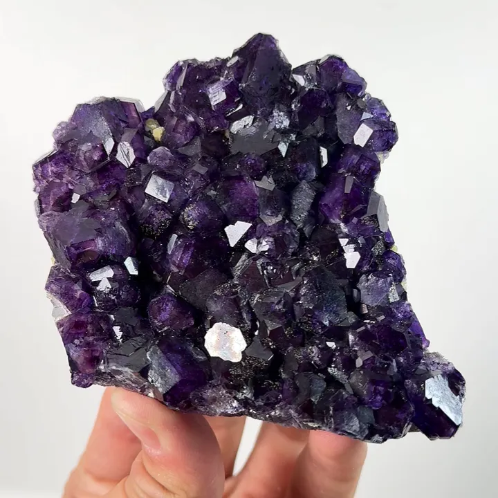 Natural Purple Fluorite and Pyrite, Mineral Specimen: Inner Mongolia,China (110*95*20MM) - image 3
