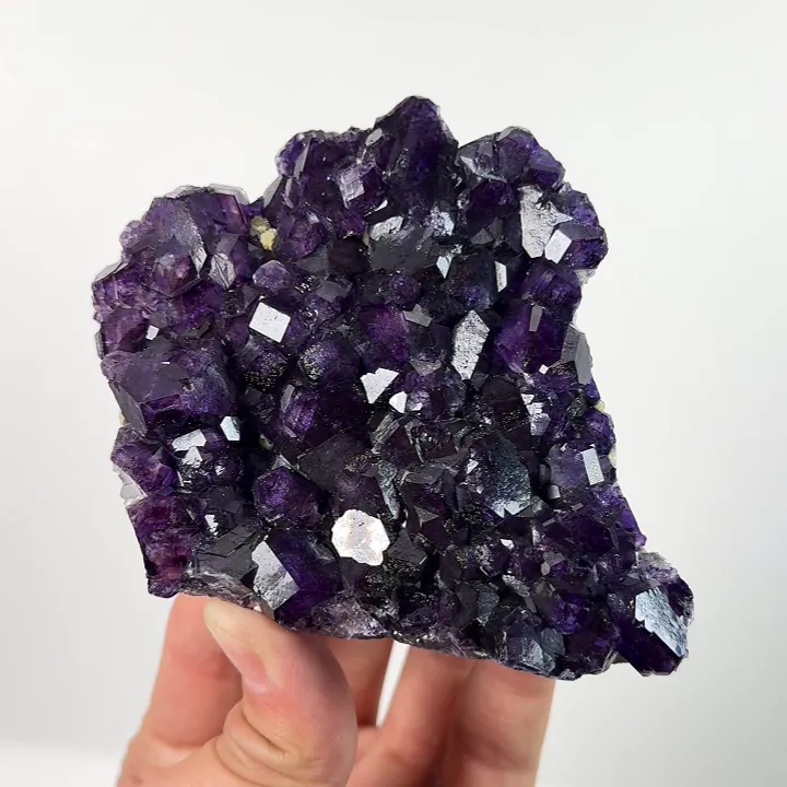 Natural Purple Fluorite and Pyrite, Mineral Specimen: Inner Mongolia,China (110*95*20MM) - image 4
