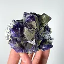 Natural Purple Fluorite and Pyrite, Mineral Specimen: Inner Mongolia,China (75*70*30MM) - image 3